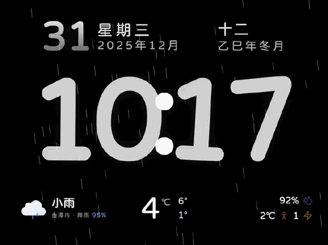时钟天气预报