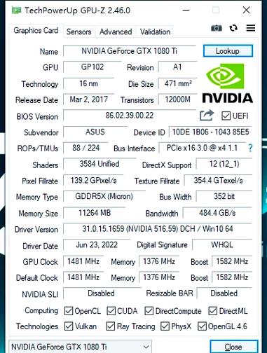 GPU-Z参数详细解释图标